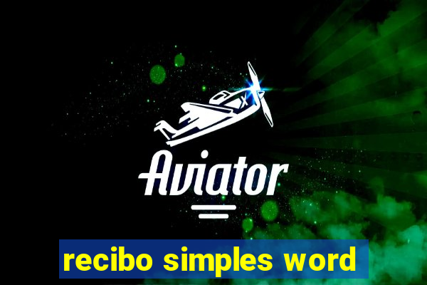 recibo simples word